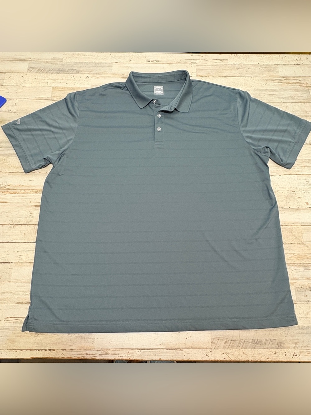 Callaway Opti Dri Performance Golf Polo Shirt Men’s 3XL Gray Striped Stretch XXX